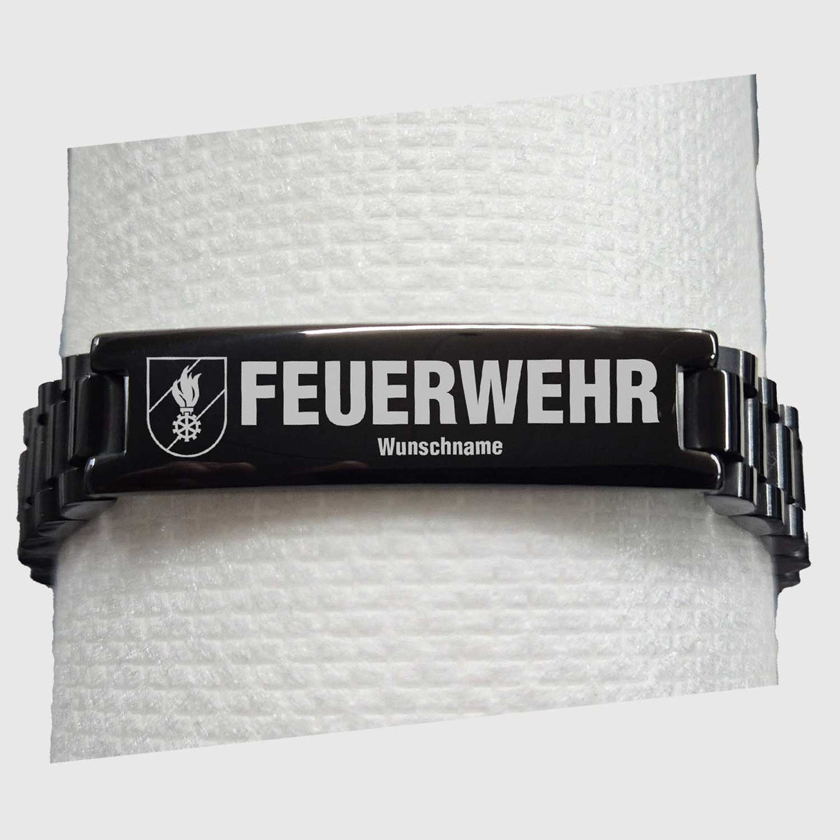 Edelstahlarmband Feuerwehr personalisierbar