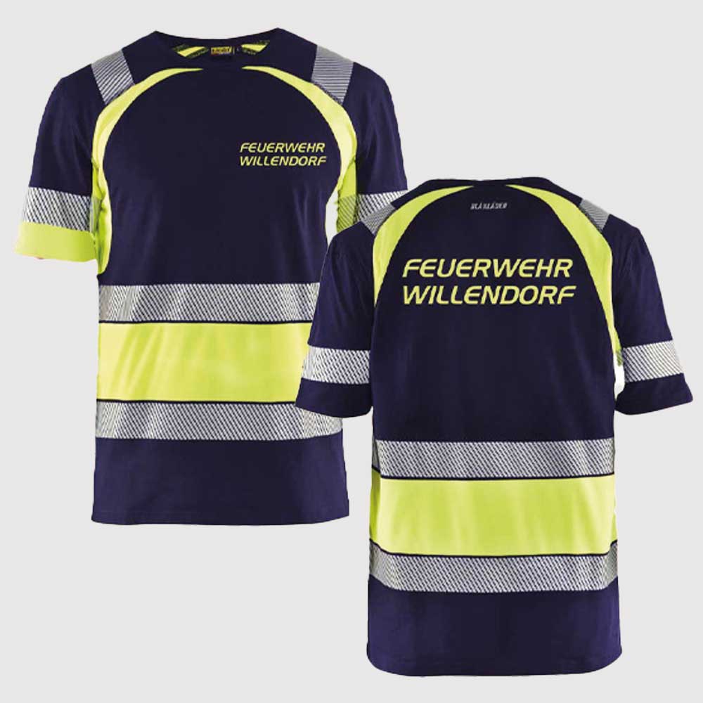 Blakläder Einsatzshirt High-VIS (EN ISO 20471 Klasse1) - optional mit Klett Dienstgrad am Ärmel