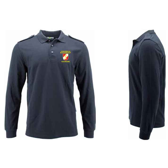Herren Dienstpolo langarm NÖ mit Stickveredelung