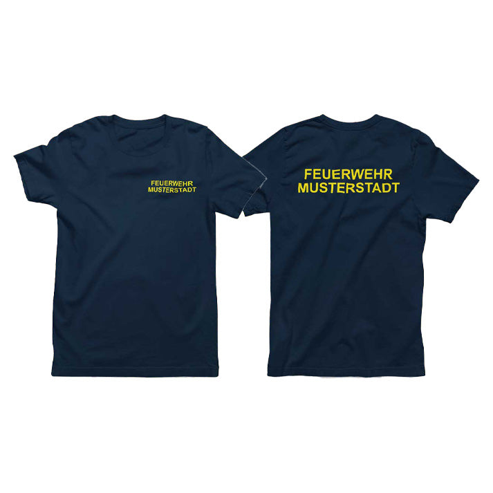 T-Shirt mit Brust und Rückendruck (FW + Ortsname)