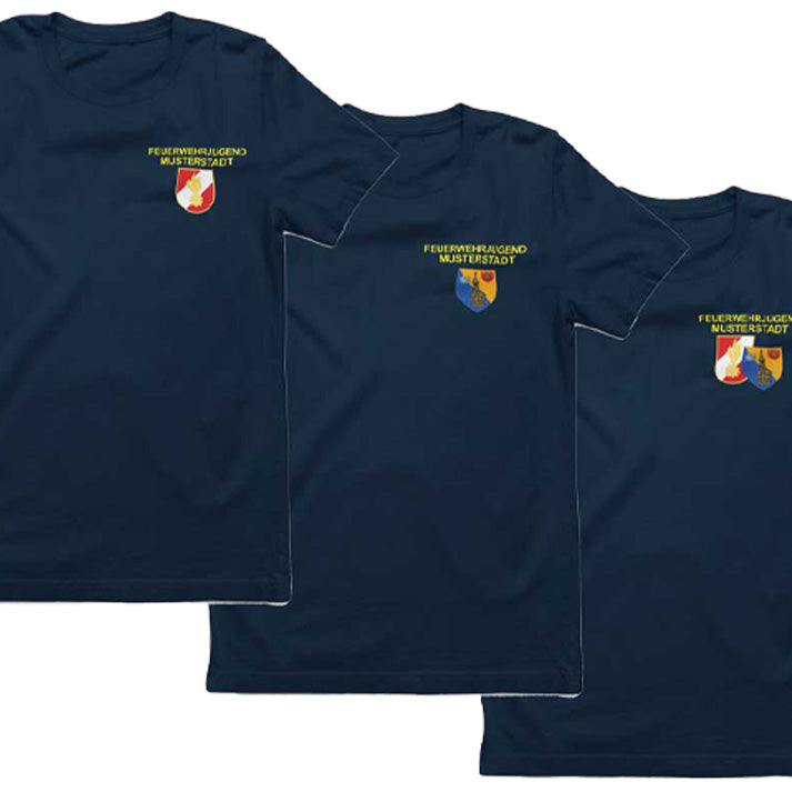 Feuerwehrjugend T-Shirt mit Brustdruck (variabel)