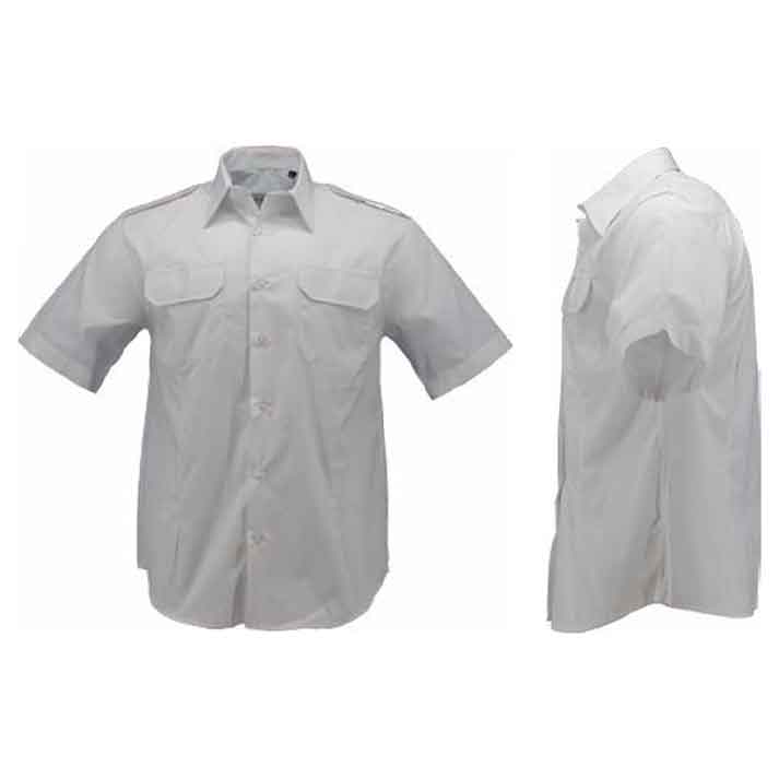 Damen kurzarm Bluse - weiß