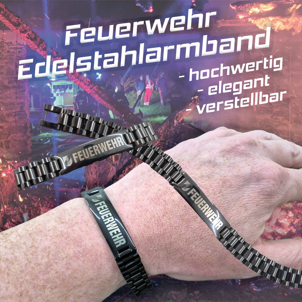 Edelstahlarmband Feuerwehr