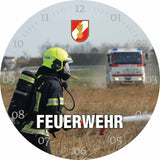 Glasuhr FEUERWEHR 30cm