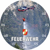 Glasuhr FEUERWEHR 30cm