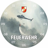 Glasuhr FEUERWEHR 30cm