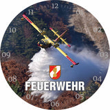 Glasuhr FEUERWEHR 30cm