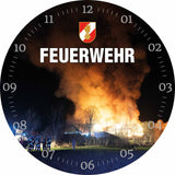 Glasuhr FEUERWEHR 30cm