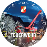 Glasuhr FEUERWEHR 30cm