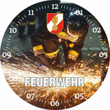 Glasuhr FEUERWEHR 30cm