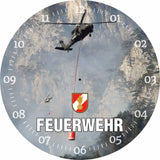 Glasuhr FEUERWEHR 30cm