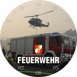 Glasuhr FEUERWEHR 30cm