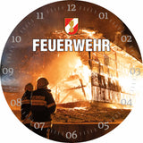 Glasuhr FEUERWEHR 30cm