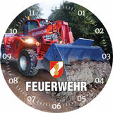 Glasuhr FEUERWEHR 30cm