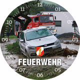 Glasuhr FEUERWEHR 30cm