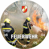 Glasuhr FEUERWEHR 30cm