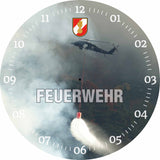 Glasuhr FEUERWEHR 30cm