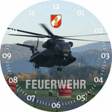 Glasuhr FEUERWEHR 30cm