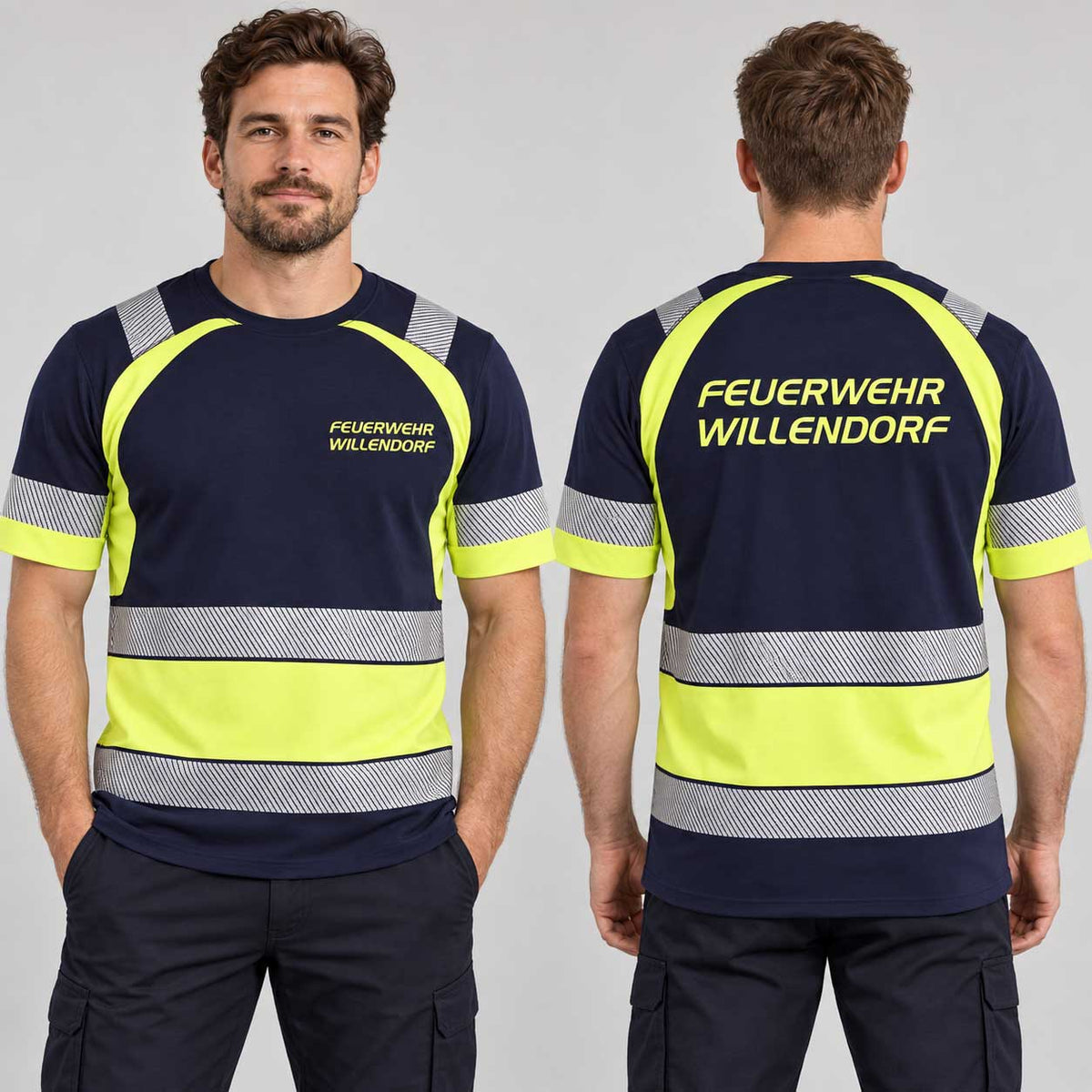 Blakläder Einsatzshirt High-VIS (EN ISO 20471 Klasse1) - optional mit Klett Dienstgrad am Ärmel