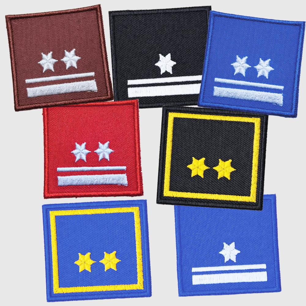 Dienstgrad 5x5 cm auf Klett - STEIERMARK + Gegenstück